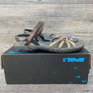 Teva Kayenta Outdoor Adventures Sandals Women’s 7.5 Brown Striped Hiking Walking